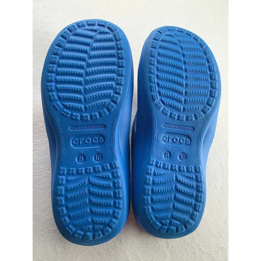 Croc Unisex Men Women Thong Sandal Flip Flop Blue Red Size 8